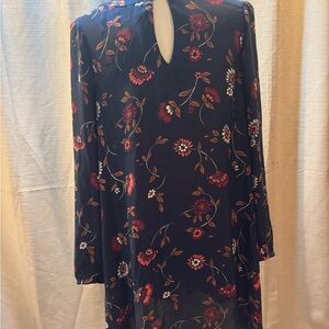 cupcakes & cashmere Black Floral Long Sleeve Dress